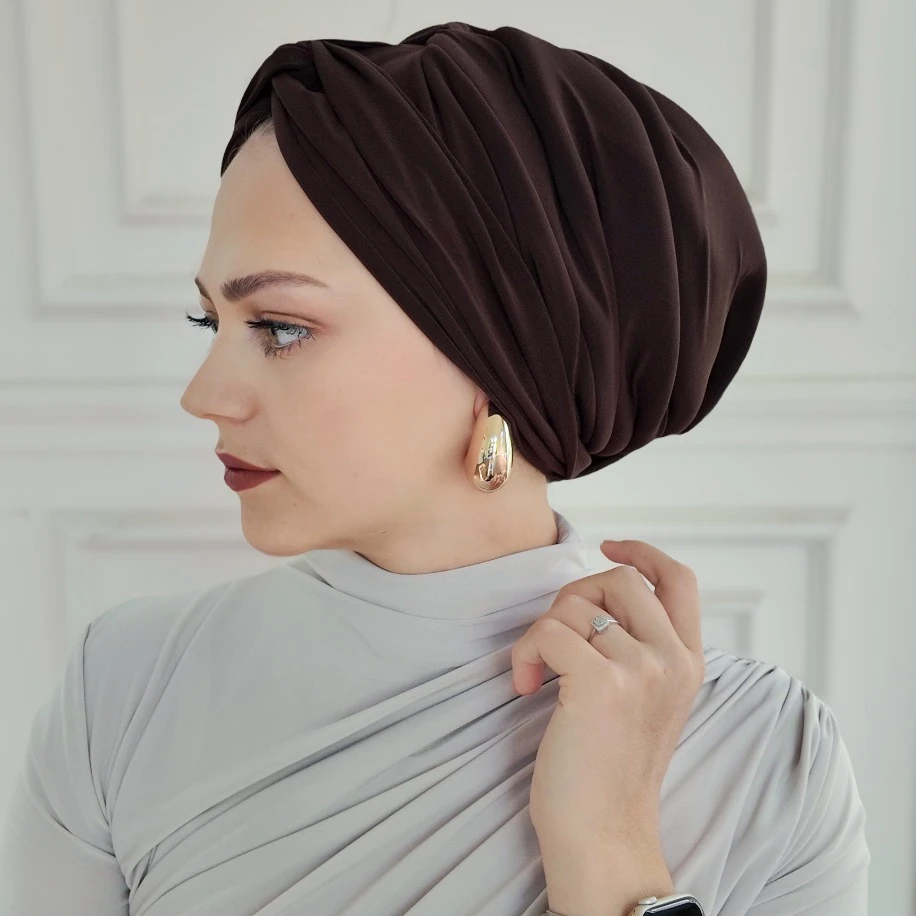 Acı kahve düğüm dolgulu hazır bone