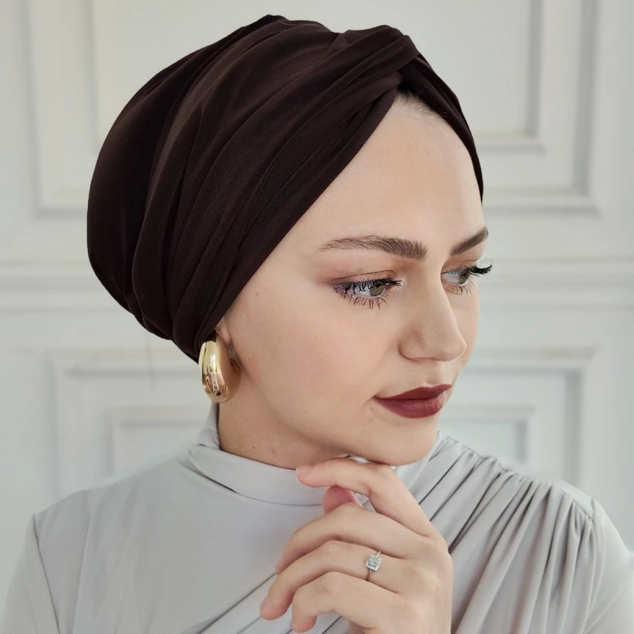 Acı kahve düğüm dolgulu hazır bone