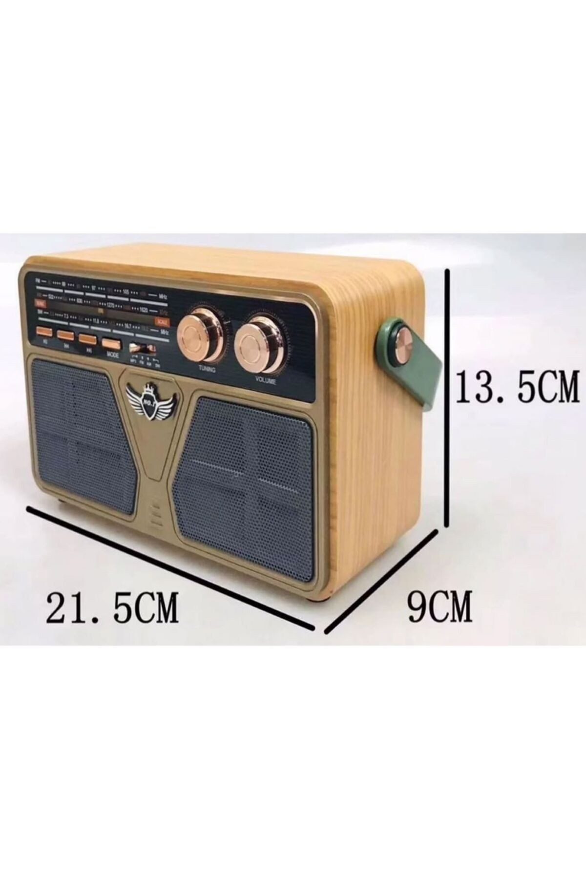 Retro Radyo Bluetooth Speaker Ve Hoparlör Ahşap Kaplama Kumandalı USB Girişli CV-5070BT