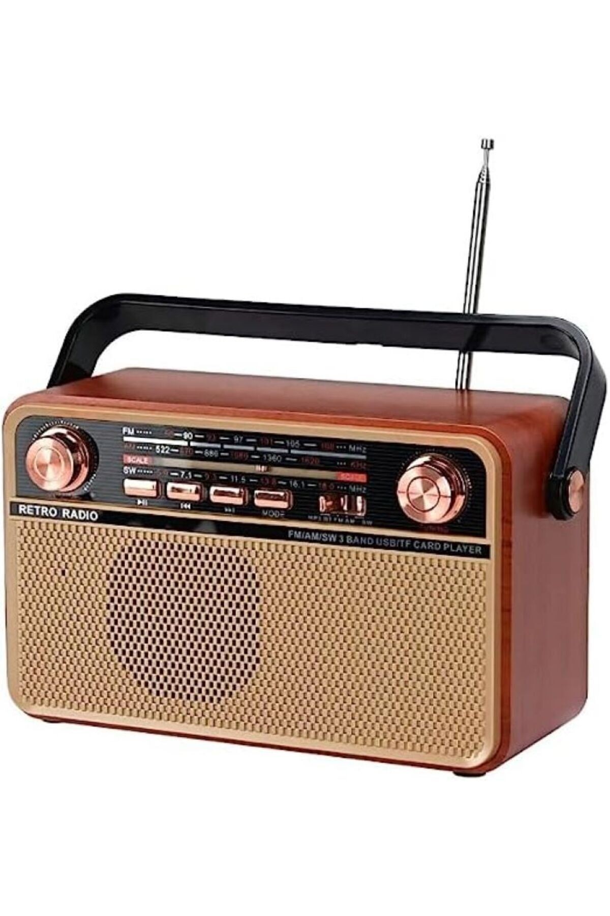 Retro Radyo Taşınabilir Bluetooth Speaker Ve Hoparlör USB Girişli Klasik Radyo CV-5050