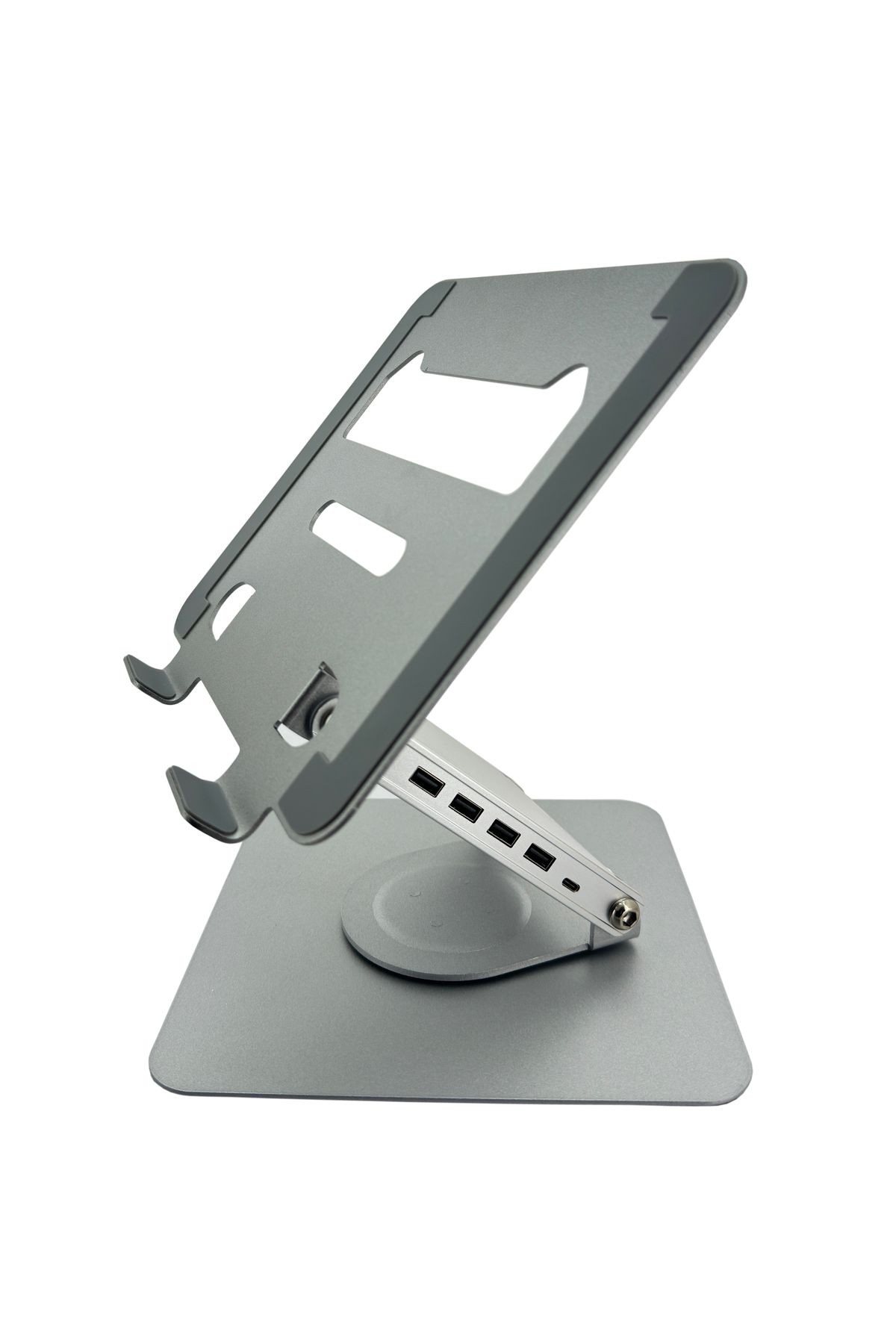 Notebook Stand 4 Adet USB Girişli Profesyonel Stand 360 Derece Döner Yüksekliği Ayarlanabilir A12