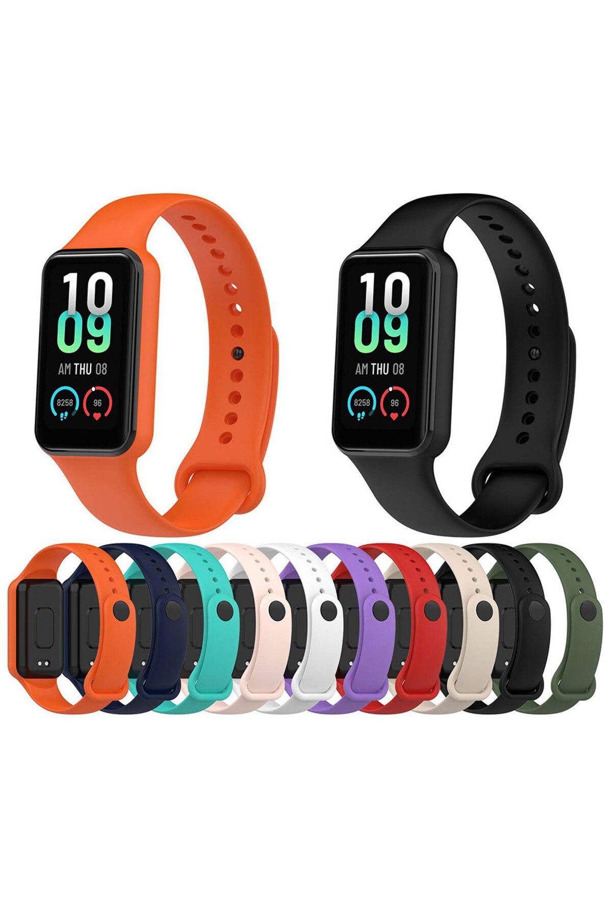 Xiaomi Smart Band 8 Active ile uyumlu Saat Kayışı Kaliteli Spor Saat Renkli Lagniappe Silikon Kordon