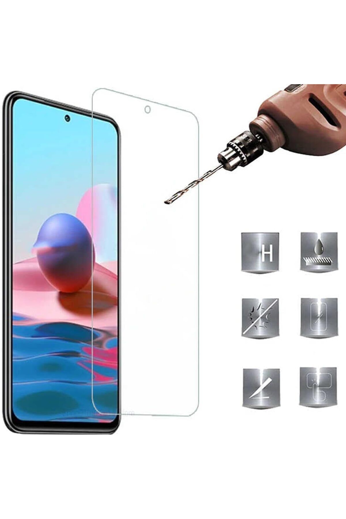 Galaxy A05S ile uyumlu Cam Ekran Koruma Tam Uyum Çizilmeye Dayanıklı Nano Micro Cam Ekran Koruyucu