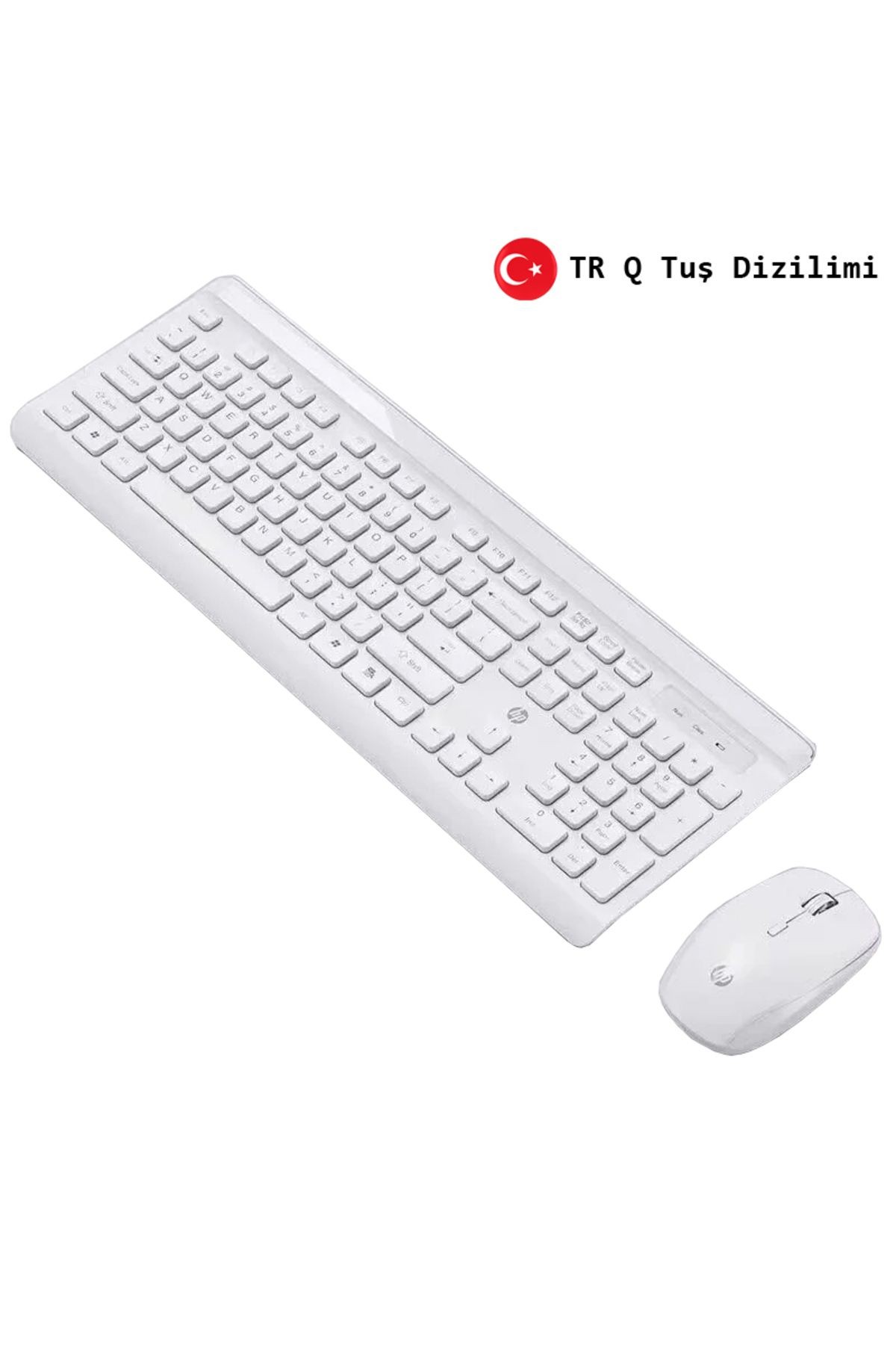 CS500 Kablosuz Klavye Mouse 2,4G kablosuz Tak Çalıştır Şık Tasarım Türkçe Q Klavye Beyaz Renk