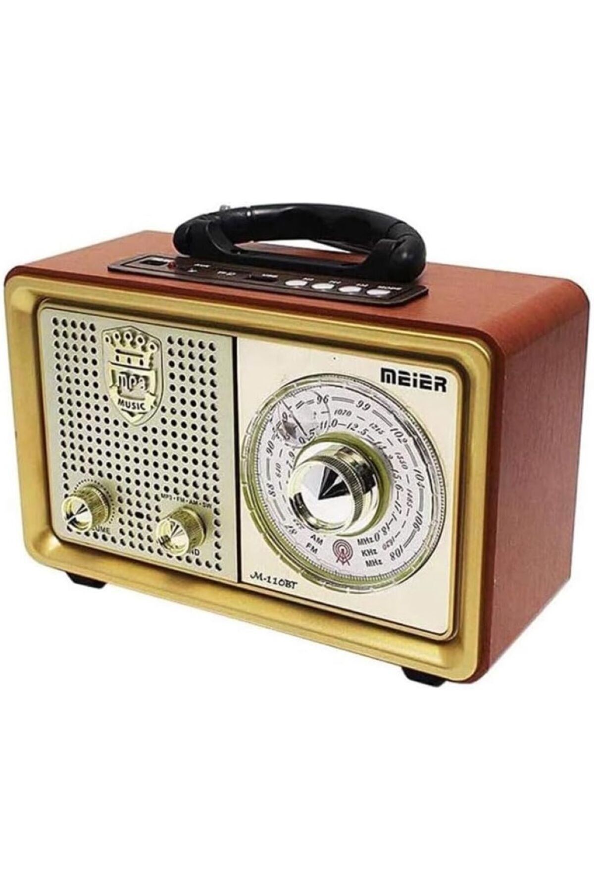 Retro Radyo Taşınabilir Bluetooth Speaker Ve Hoparlör Kumandalı USB Giriş Radyo CV-1101BT