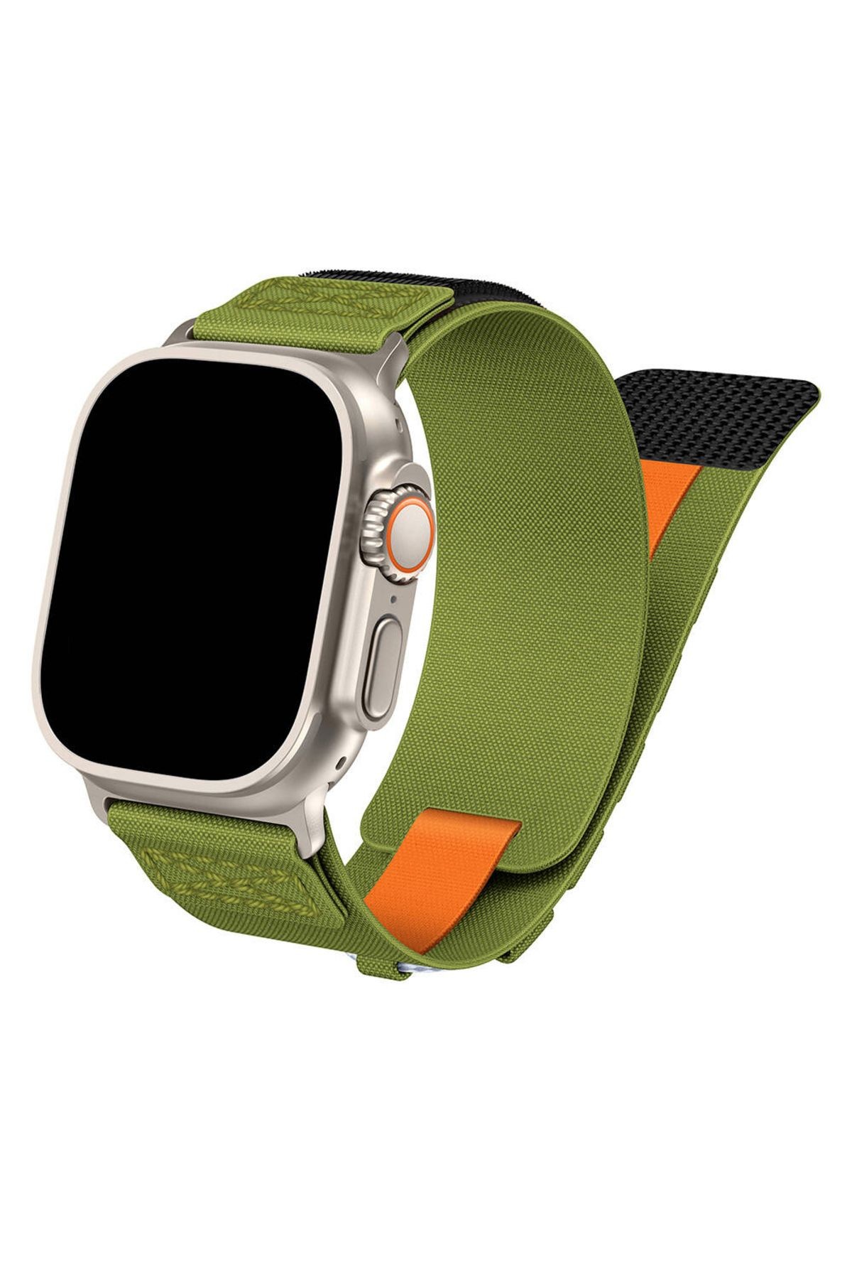 Apple Watch ile uyumlu Kayış 42/44/45/49mm DESIGNED Spor Çırt Çırt Uzunluk Ayarlanabilen Kordon