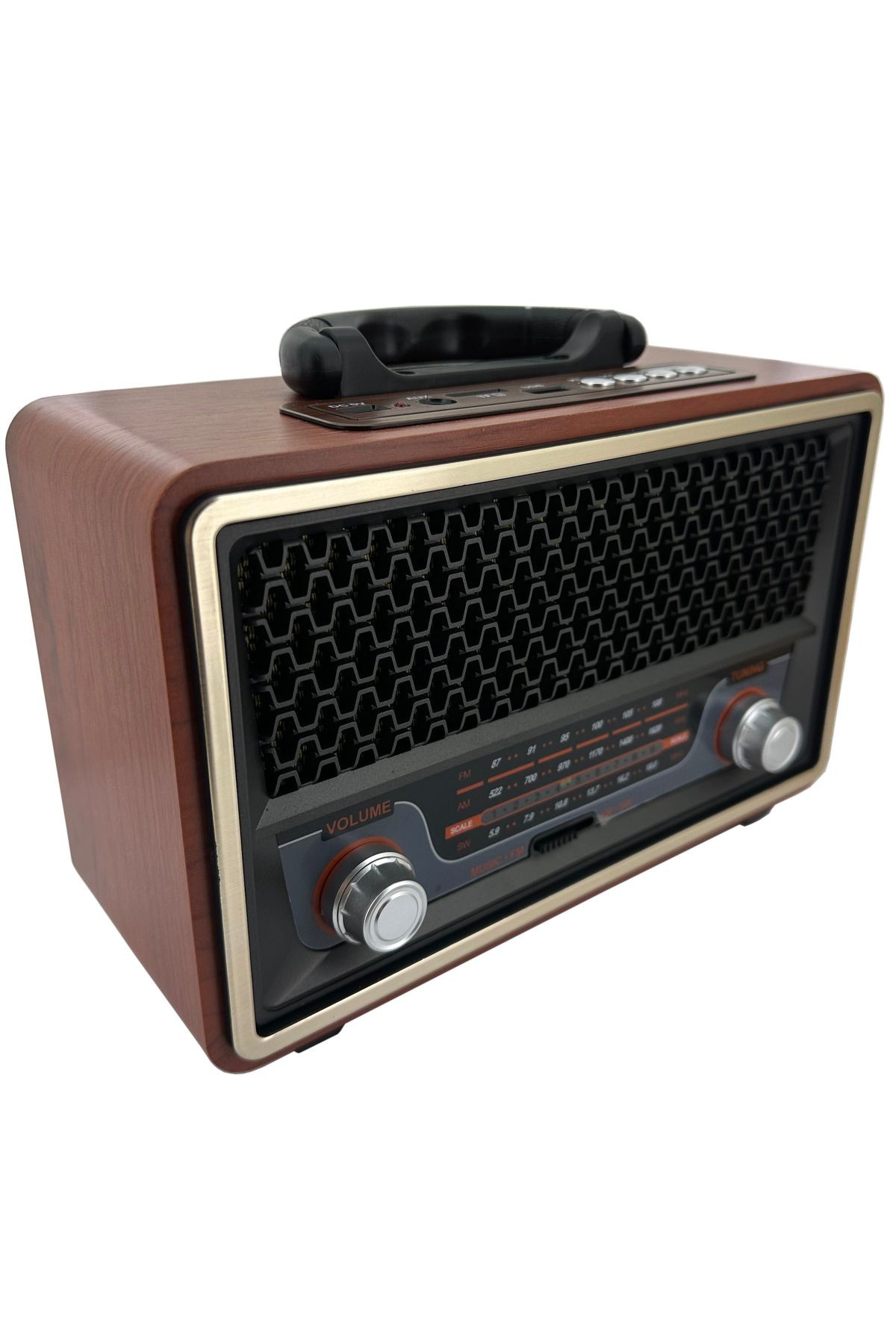 Yeni Nesil Radyo Usb Sd Fm Aux Bluetooth Taşınabilir Müzik Kutusu Retro Şarj Edilebilir M-157bt