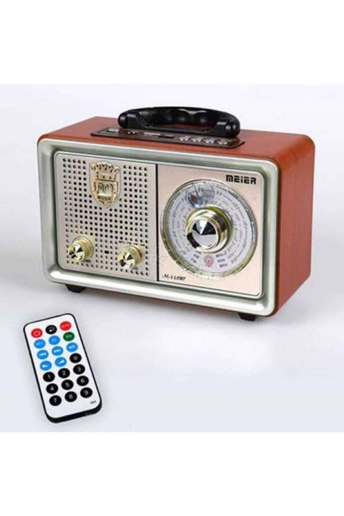 Retro Radyo Taşınabilir Bluetooth Speaker Ve Hoparlör Kumandalı USB Giriş Radyo CV-1101BT