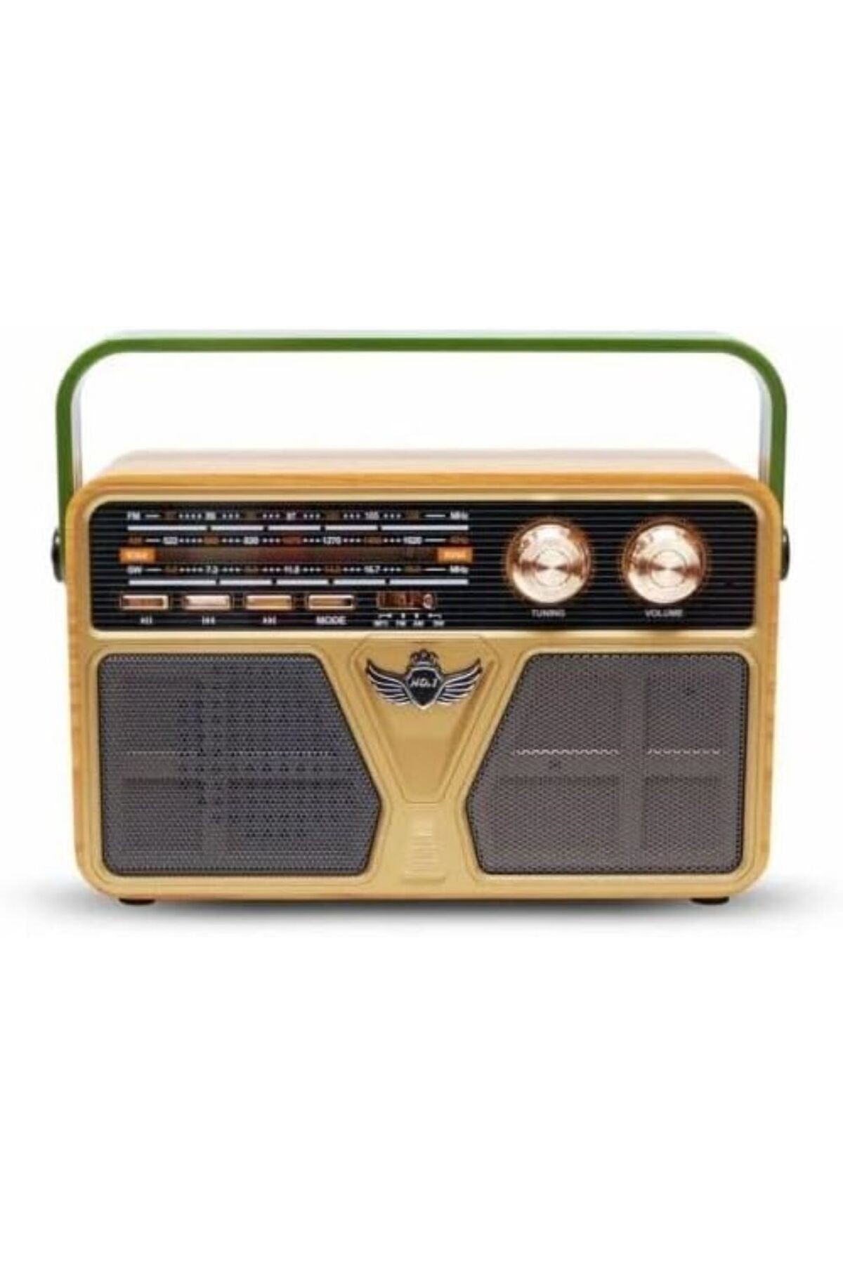 Retro Radyo Bluetooth Speaker Ve Hoparlör Ahşap Kaplama Kumandalı USB Girişli CV-5070BT