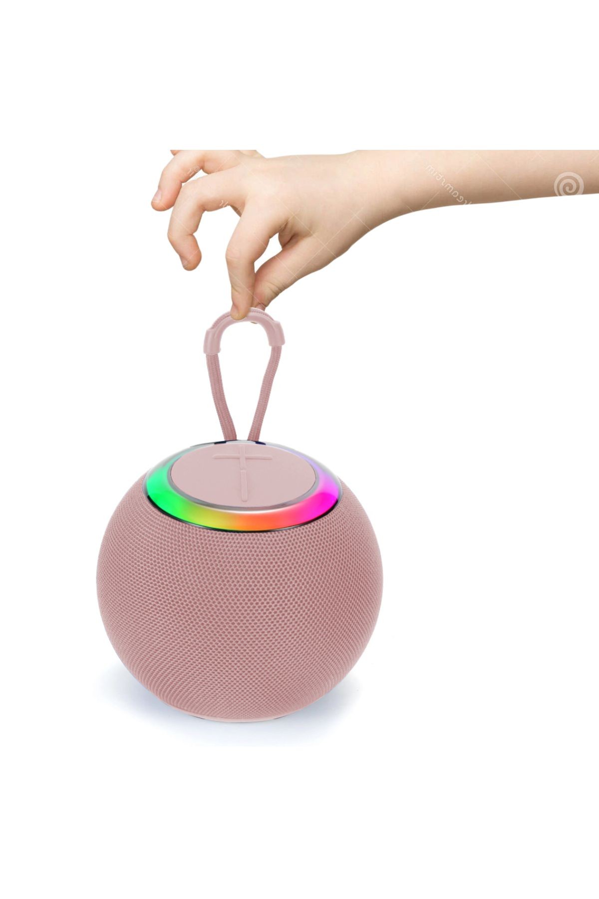 RGB Işıklı Kablosuz Bluetooth Speaker Şarjlı Ses Sistemi İç Dış Mekan Hoparlör 130x 125x105mm 68D