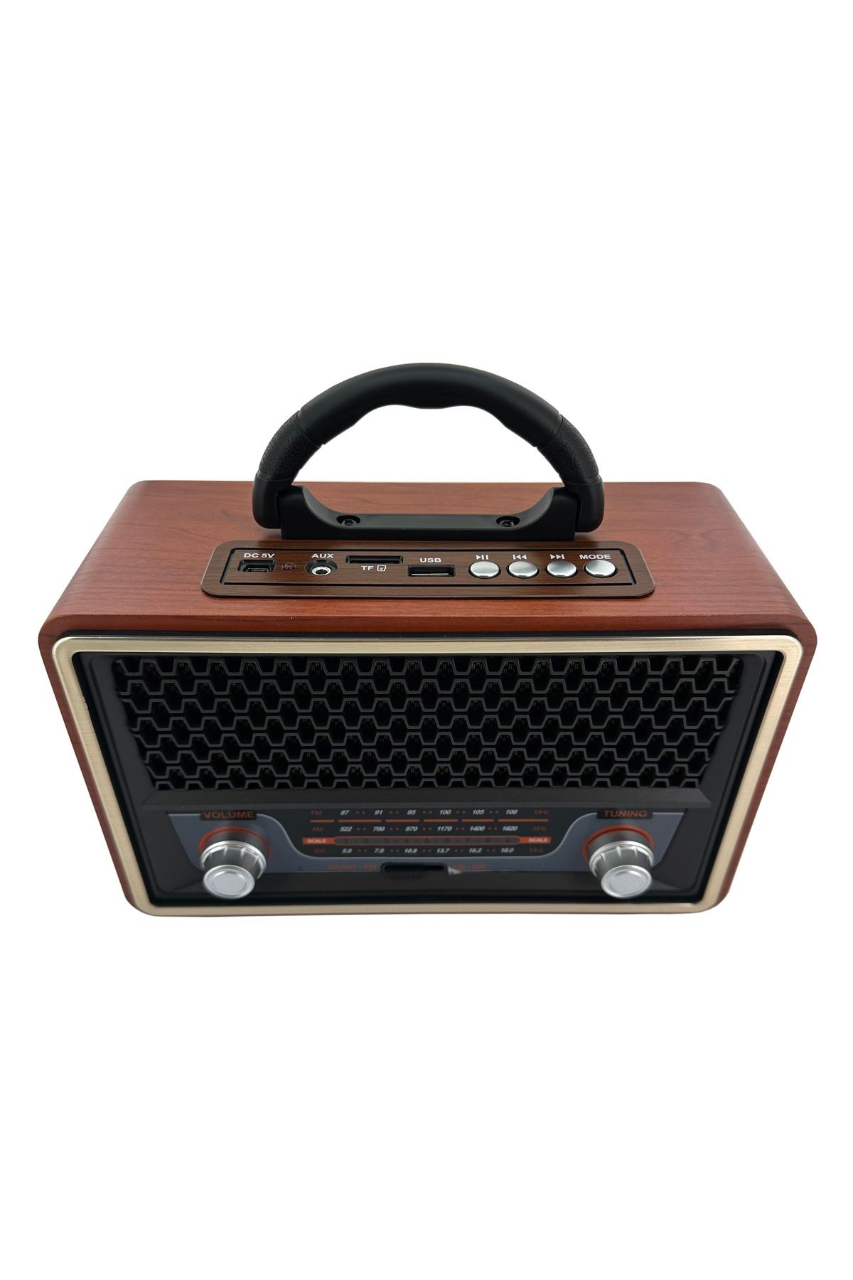 Yeni Nesil Radyo Usb Sd Fm Aux Bluetooth Taşınabilir Müzik Kutusu Retro Şarj Edilebilir M-157bt