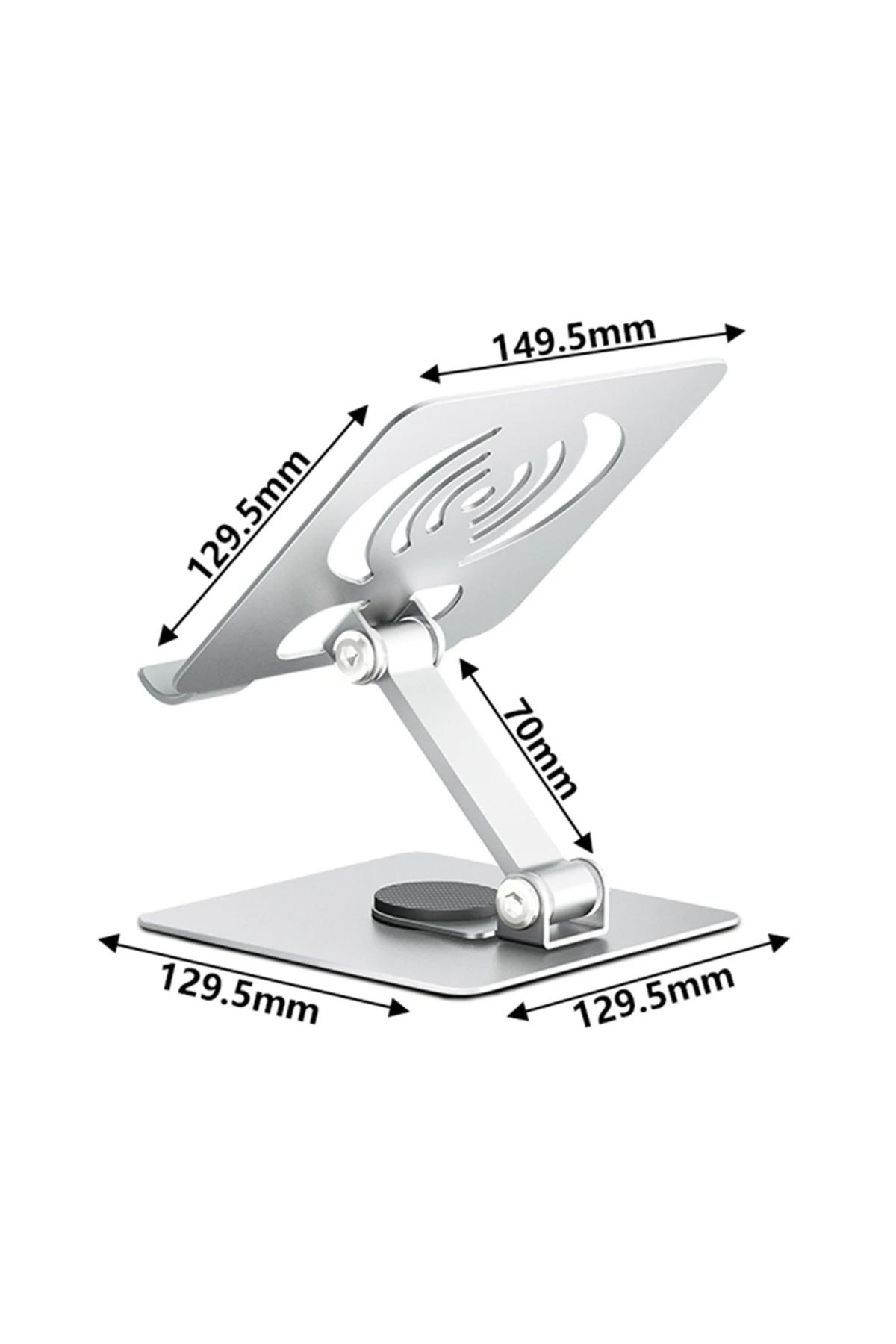 Tablet Stand Kaliteli Tok Alüminyum 360 Derece Döner Yüksekliği Ayarlanabilir 7,9 ile 12,9 inç XK042