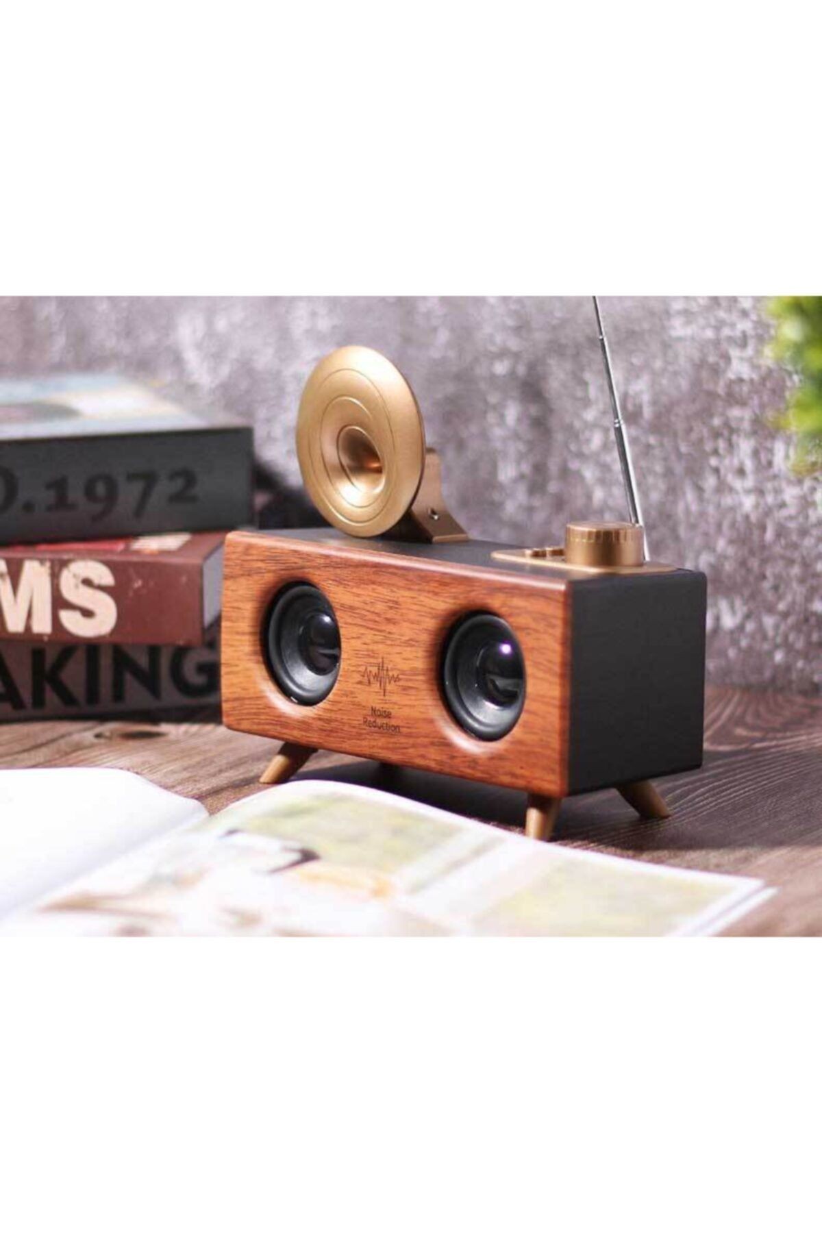 Müzik Apollo B6 Kumaş Masaüstü Kablosuz Hoparlör Bir Kutuda 3d Ses Boom Desteği Fm / Tf / Aux / Usb