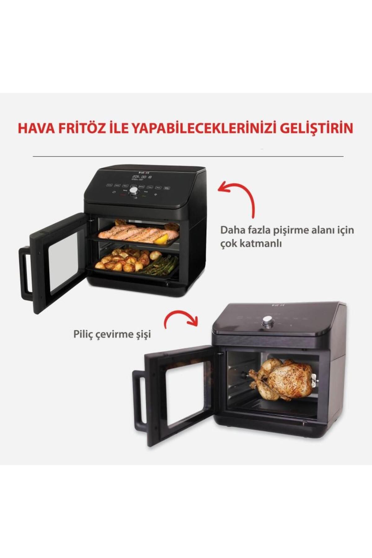 140-4101-01-eu 13 Litre 9 Programlı Yapışmaz Ve Yıkanabilir Aksesuarlı Air Fryer Fırın