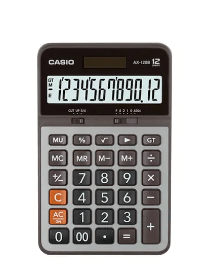 Casio AX-120B 12 Hane Masaüstü Hesap Makinesi - gri