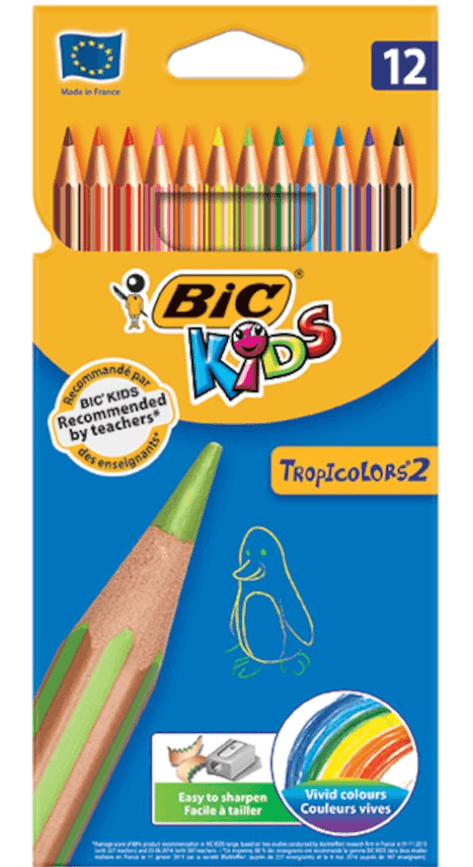 Bic Kids Tropicolors 2 12'li Kuru Boya Kalemi Tam Boy