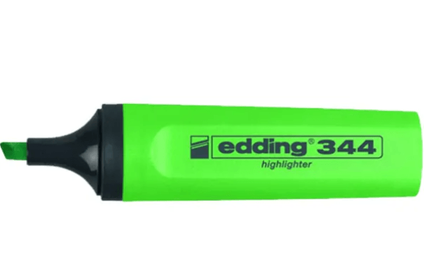 Edding Fosforlu Kalem 344 Yeşil 10'Lu
