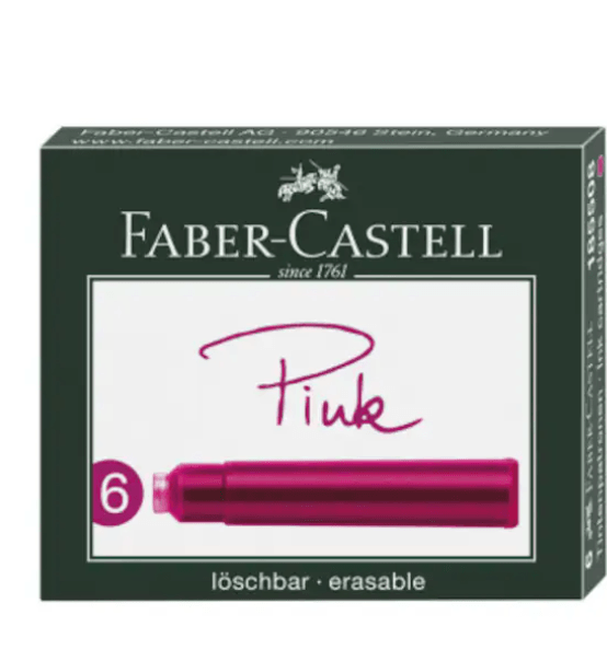 Faber Castell Dolma Kalem Kartuşu 6 Lı Pembe