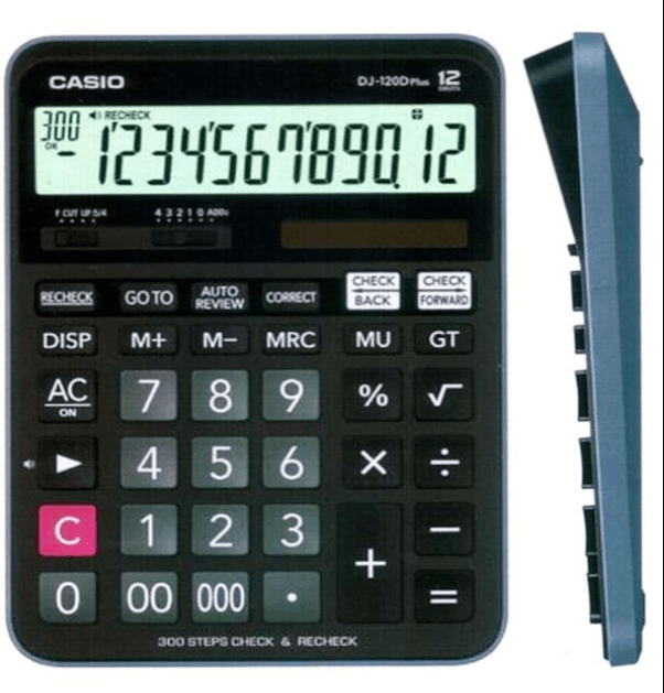 Casio DJ-120D Plus İşlem Kontrollü 12 Hane Hesap Makinesi