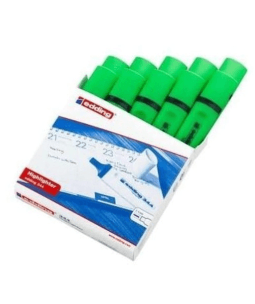 Edding Fosforlu Kalem 344 Yeşil 10'Lu