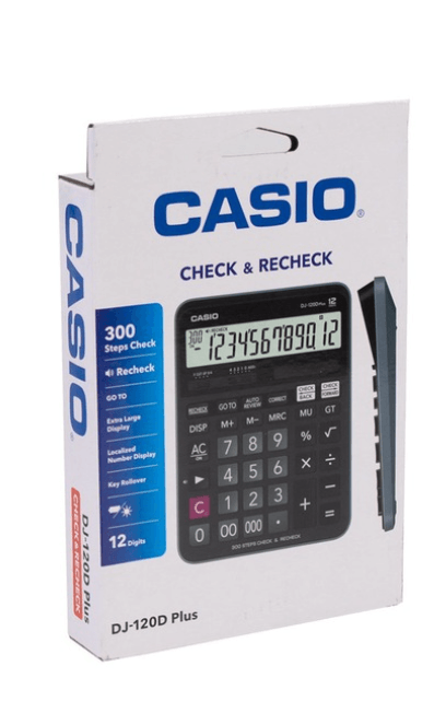 Casio DJ-120D Plus İşlem Kontrollü 12 Hane Hesap Makinesi