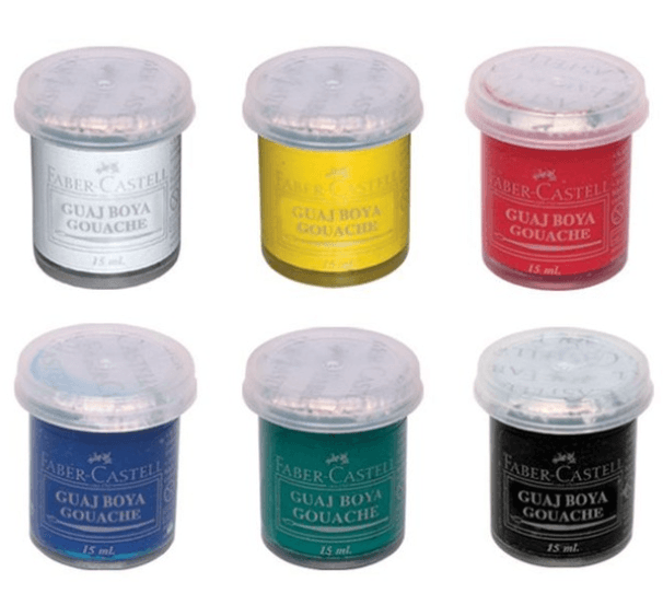 Faber Castell Guaj Boya Şişe 6 Renk 15 Ml