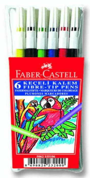 Faber-Castell Keçeli Boya Kalemi 6 Renk