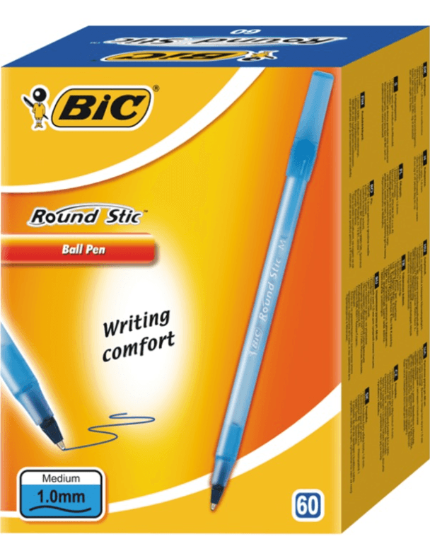 Bic Tükenmez Kalem Round Stick Mavi 60'lı