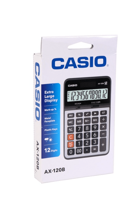 Casio AX-120B 12 Hane Masaüstü Hesap Makinesi - gri