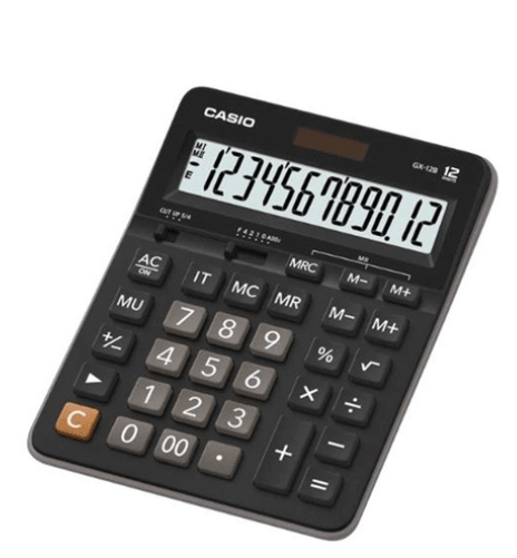 Casio GX-12B-BK 12 Hane Hesap Makinesi