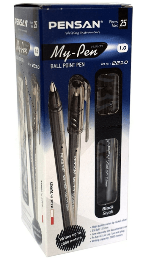 Pensan My Pen Tükenmez Kalem 25'li Siyah