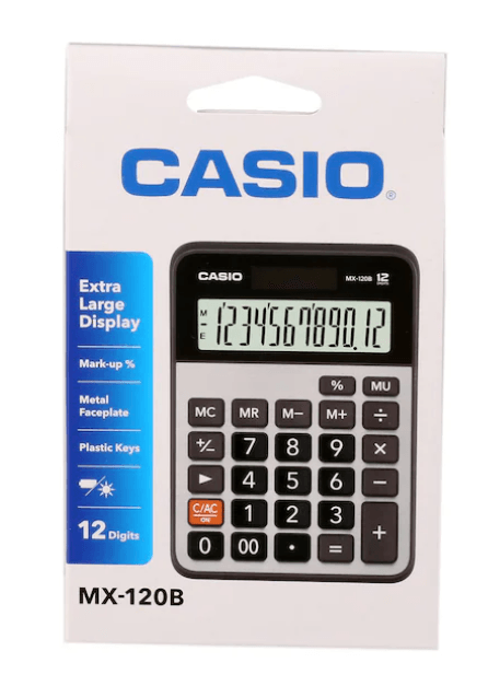 Casio MX-120B 12 Hane Masaüstü Hesap Makinesi