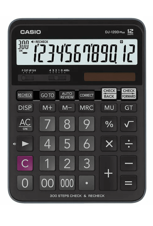 Casio DJ-120D Plus İşlem Kontrollü 12 Hane Hesap Makinesi