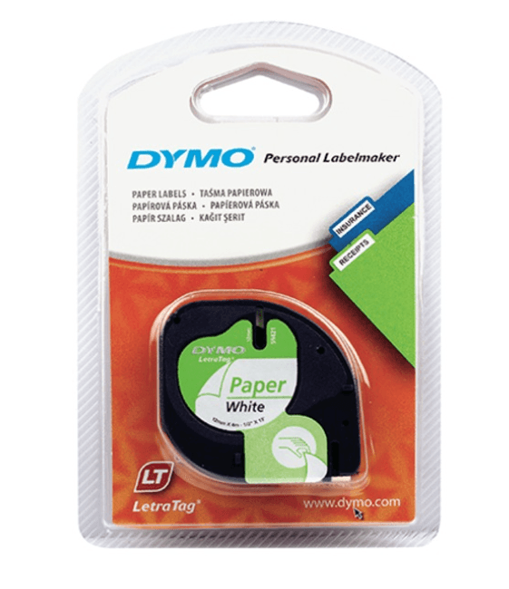 Dymo Letratag Beyaz Kağıt Şerit 59421 12MM X 4 Metre