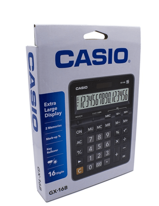 Casio GX-16B Büyük Boy Masaüstü 16 Hane Hesap Makinesi