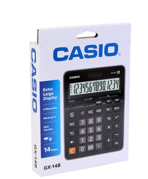 Casio GX-12B-BK 12 Hane Hesap Makinesi
