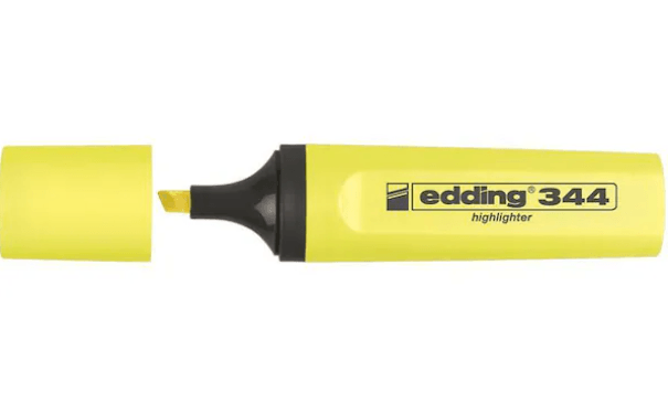 Edding Fosforlu Kalem E-344 Sarı 10'lu