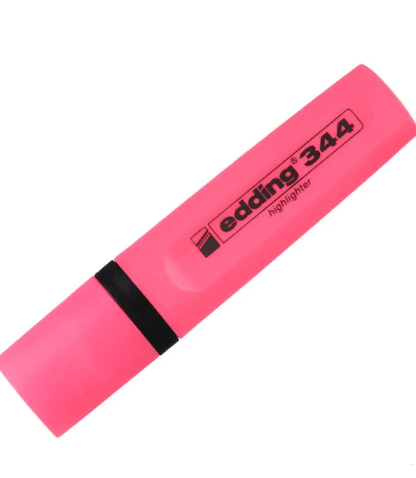 Edding Fosforlu Kalem 344 Pembe 10'lu Paket