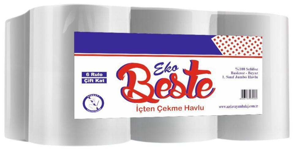 İçten Çekmeli Kağıt Havlu 215 Yaprak 43 mt 6 Adet - 2,5 kg