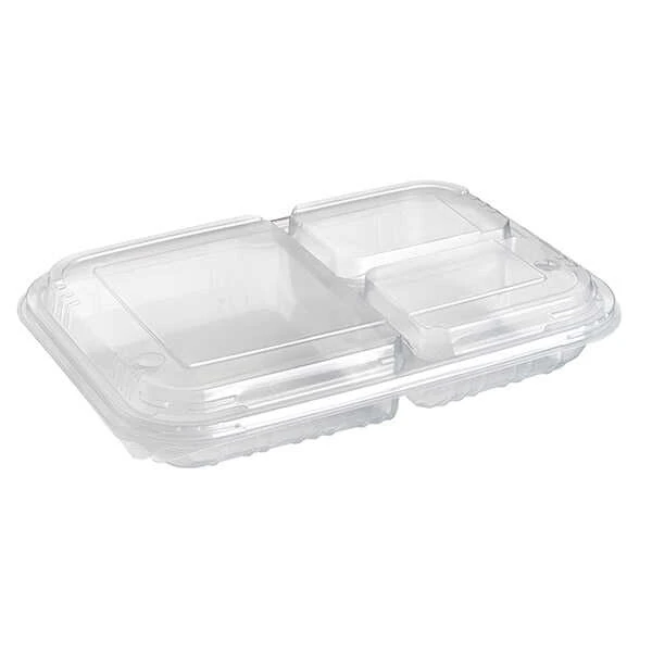 3 Bölmeli Kendinden Kapaklı Kebap Kabı 50'li