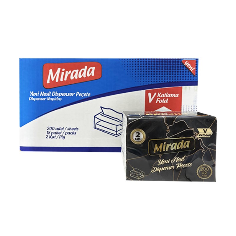 V Kat Dispenser Peçete İki Katlı 200'lü 18 Paket