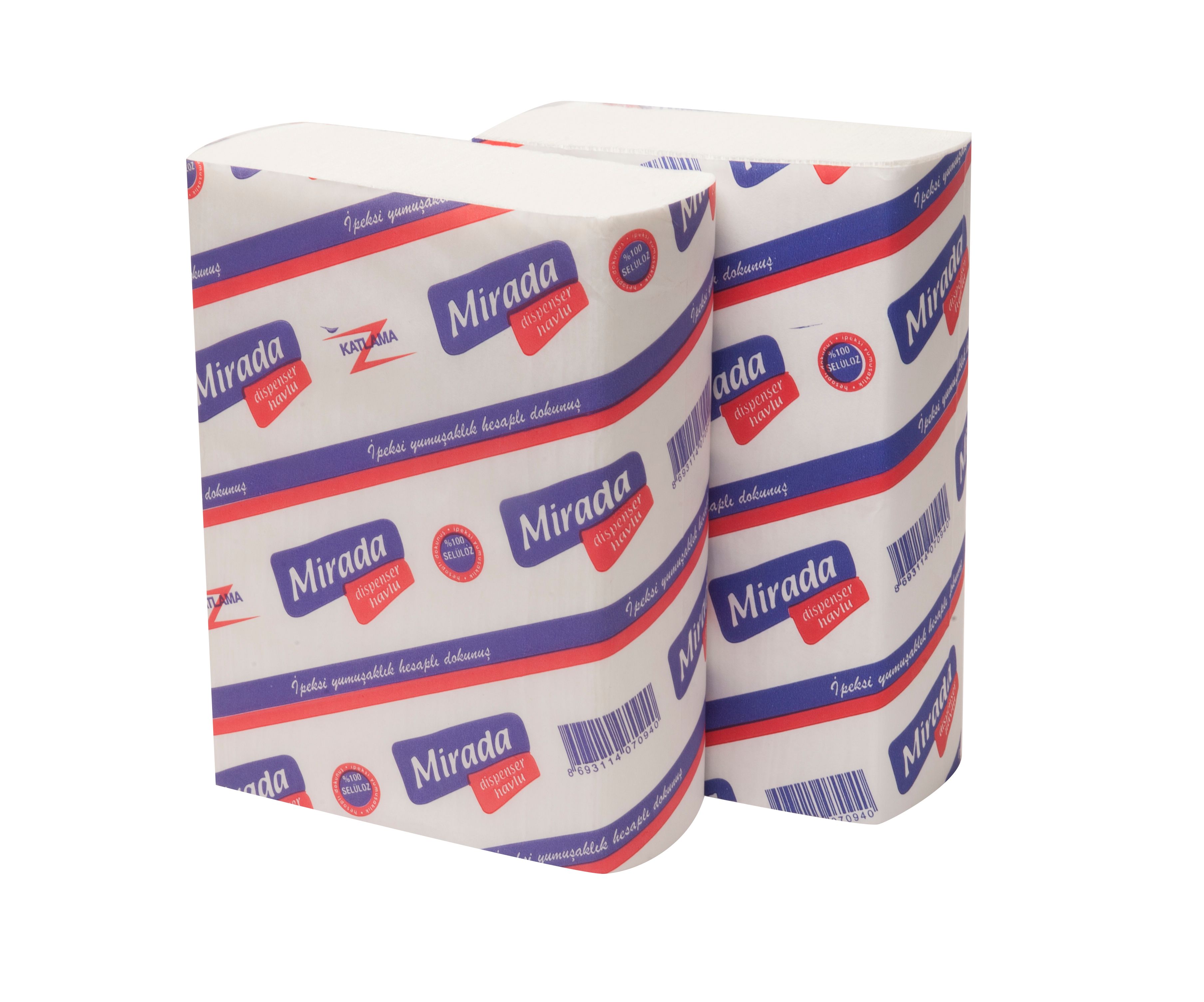 Z Katlama Çift Katlı Kağıt Havlu 20 x 20 cm 200 Yaprak - 12 Paket