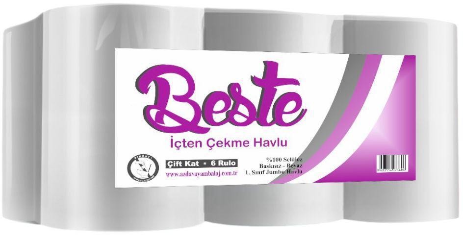 İçten Çekmeli Kağıt Havlu 265 Yaprak 53 mt 6 Adet - 3 kg