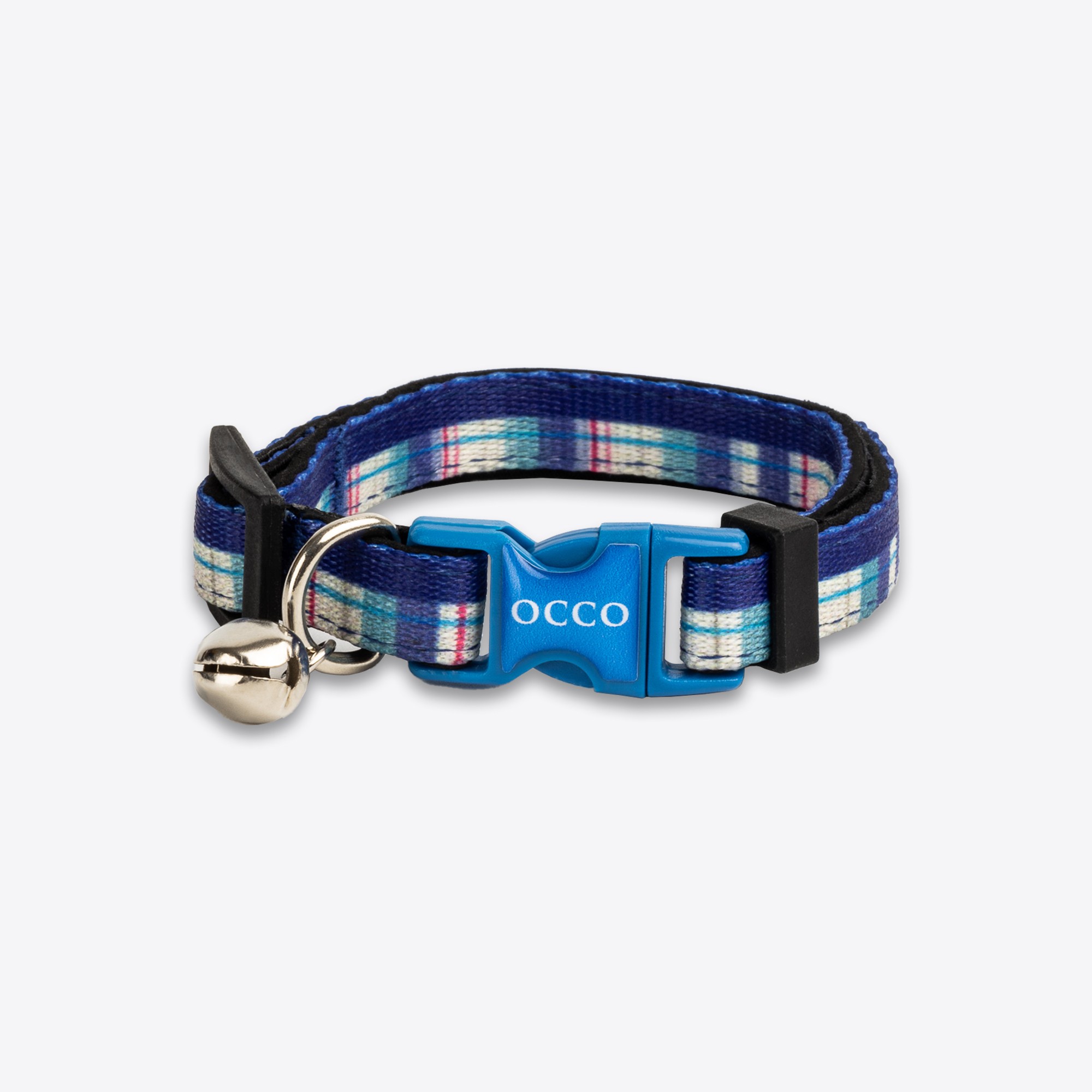 INDIGO GINGHAM SAFETY KEDİ BOYUN TASMASI