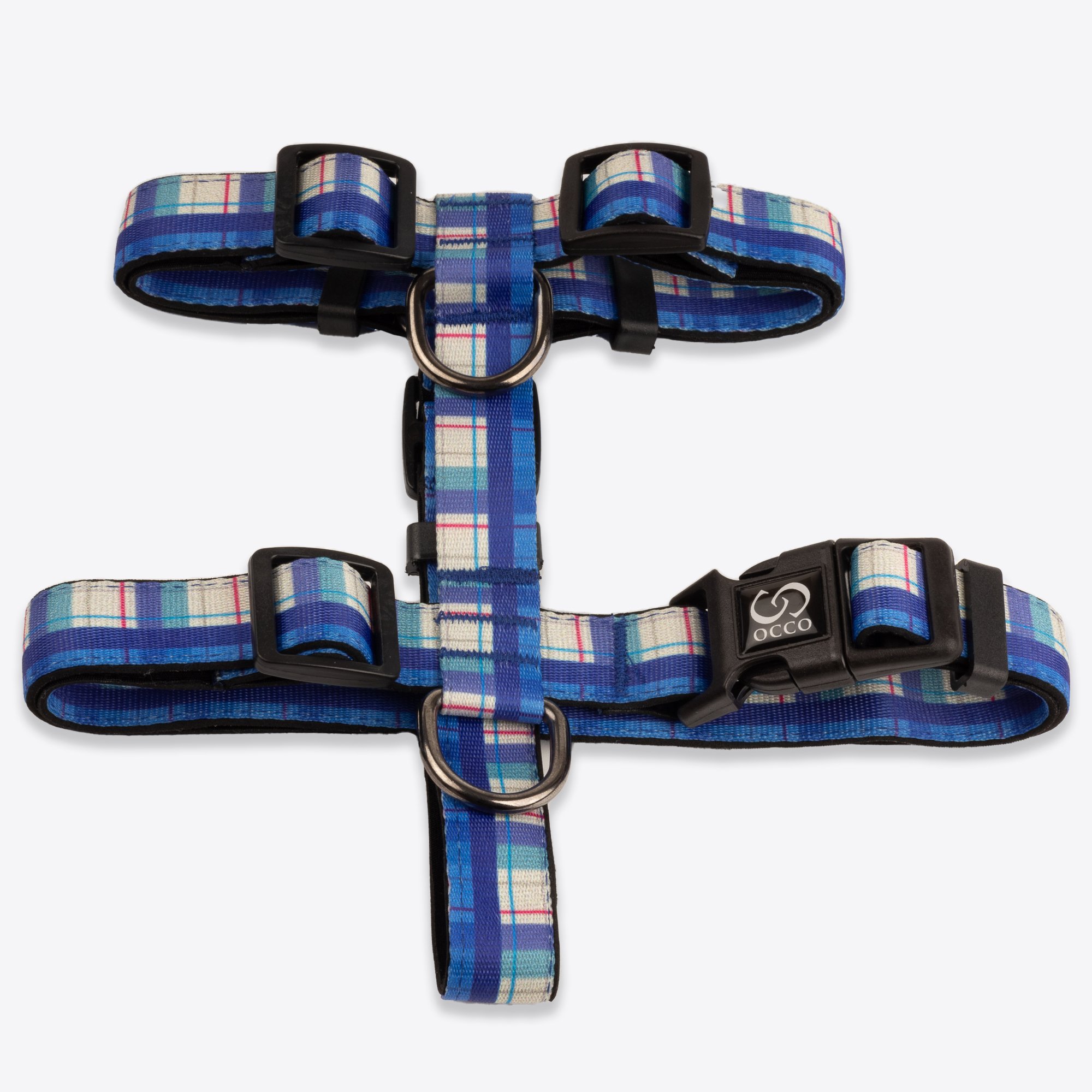 INDIGO GINGHAM H-HARNESS KÖPEK GÖĞÜS TASMA