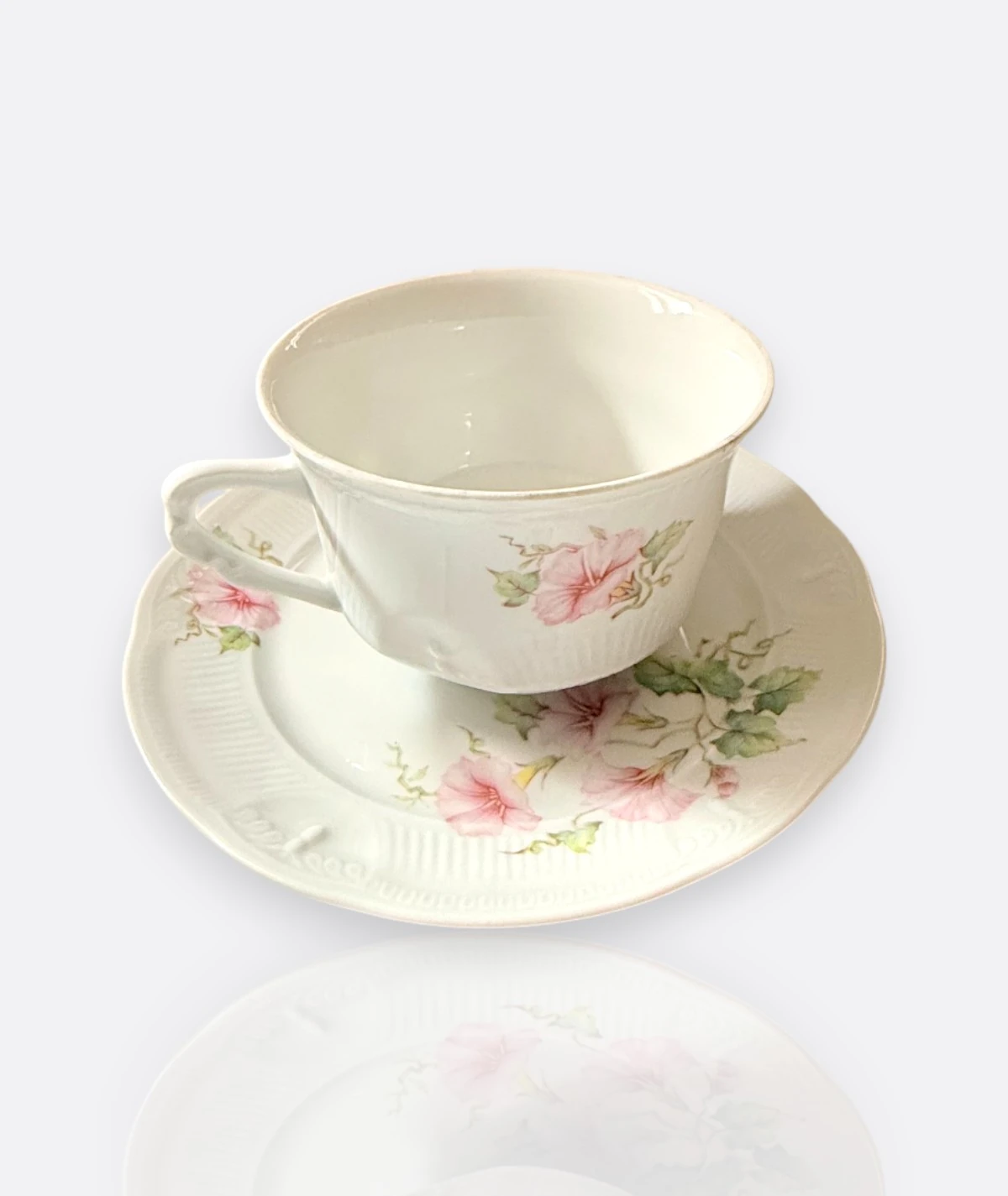 Limoges France Porselen Fincan Takımı – P. Pastaud İmzalı, El Dekoru