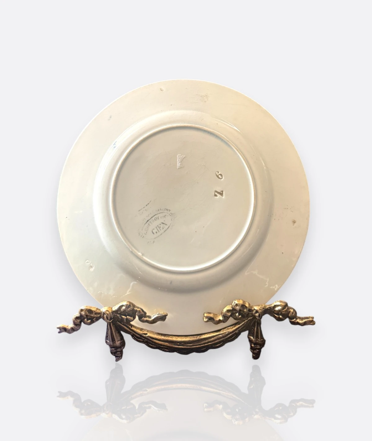 Osmanlı Tüccar Temalı Antika Tabak - Creil Montereau – “Marchand Turc (Europé)”