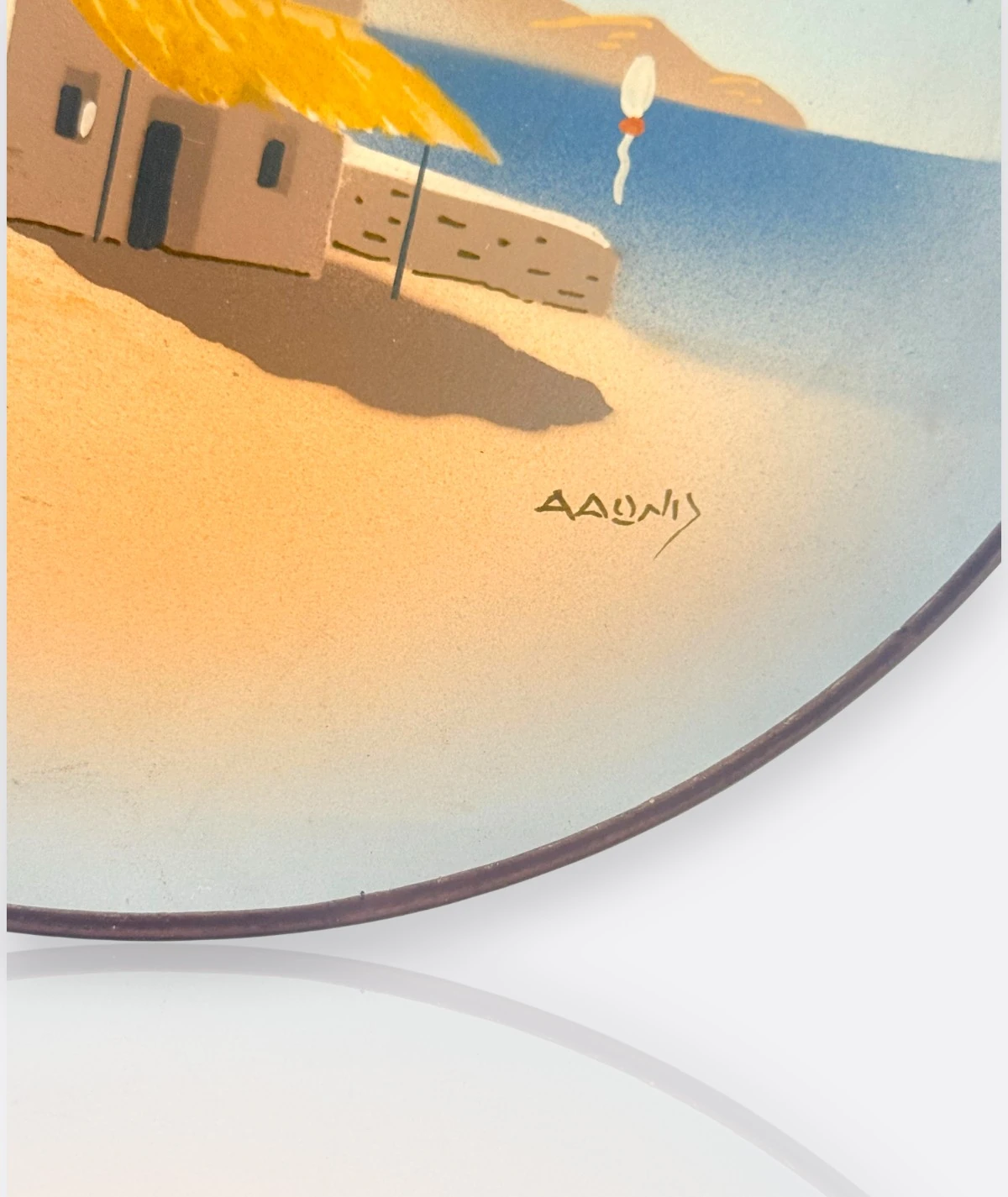 Adonis – Yunan El Boyaması Seramik Duvar Tabağı (1970’ler)