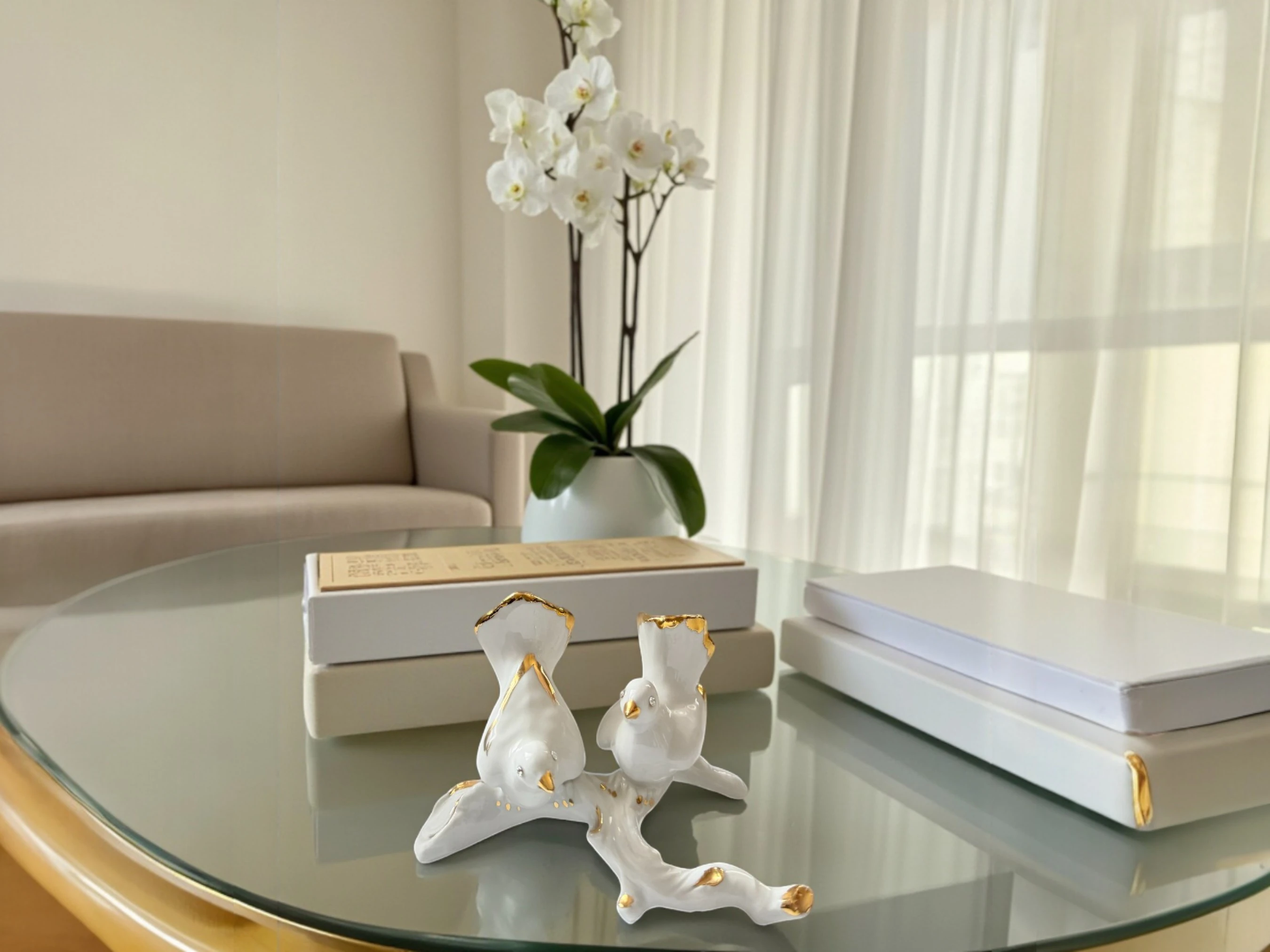 Dresden Porselen Kuş Figürleri – Almanya, 20. Yüzyıl Ortası