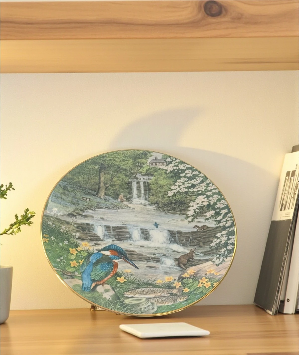 Franklin Mint “Woodland Falls” – 1987 Limited Edition Bone China Tabak